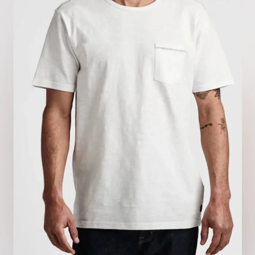 Roark mens midweight White T-Shirt size XXL